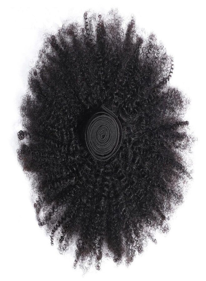 feibin Mongolian Afro Kinky Curly Bundles Human Hair 1 Single Bundle 14 Inch 4B 4C Afro Curly Weave Virgin Hair Kinky Coily Afro Kinky Bulk Kinky Curly Human Hair Bundles Natural Black Hair Extensions - Image 3